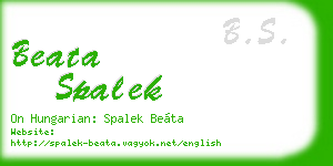 beata spalek business card